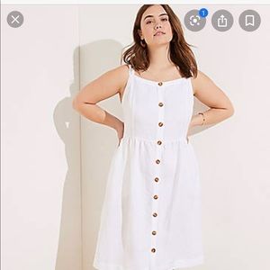 LOFT plus size white dress. New with tags